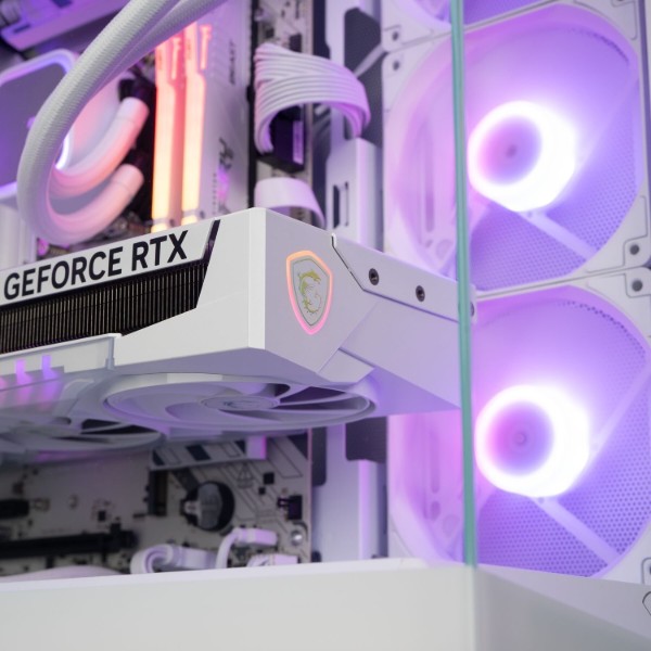 Фото - Системный блок Dragon Lucky Lumen Powered_by MSI (RTX5080 + R7 7800X3D) White
