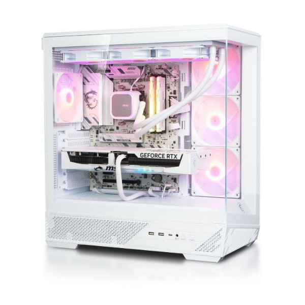Фото - Системный блок Dragon Lucky Lumen Powered_by MSI (RTX5080 + R7 7800X3D) White