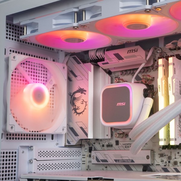 Фото - Системный блок Dragon Lucky Lumen Powered_by MSI (RTX5080 + R7 7800X3D) White