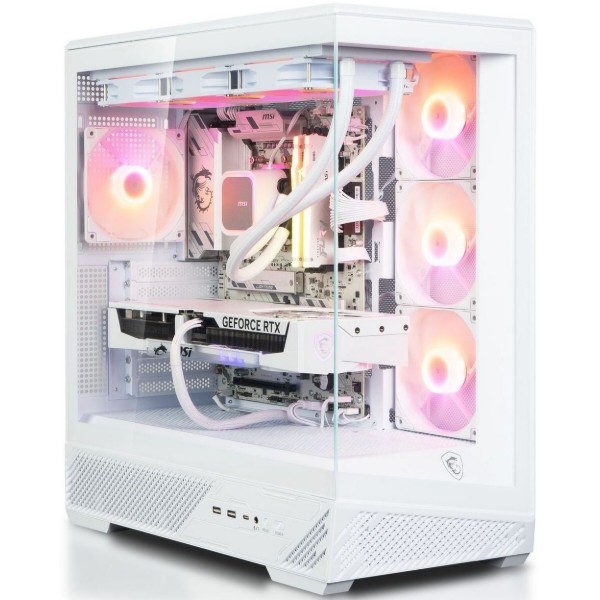 Фото - Системный блок Dragon Lucky Lumen Powered_by MSI (RTX5080 + R7 7800X3D) White