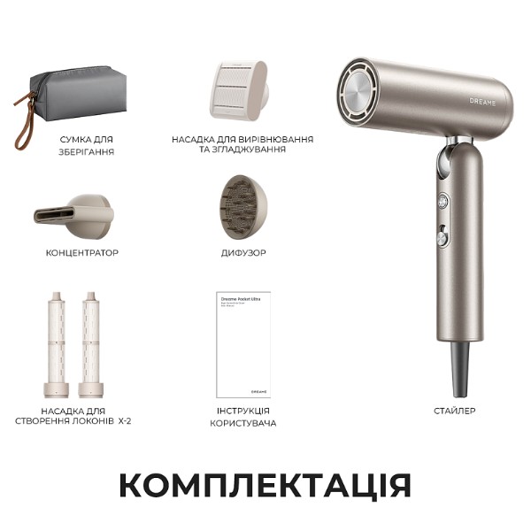 Фото - Фен-стайлер Dreame Pocket Pro 5in1 Titanium (AHD51PRO_T5)