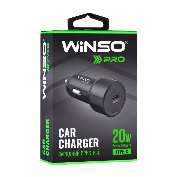 Фото - Автомобильное зарядное устройство Winso PRO PD20W USB-C (222020)
