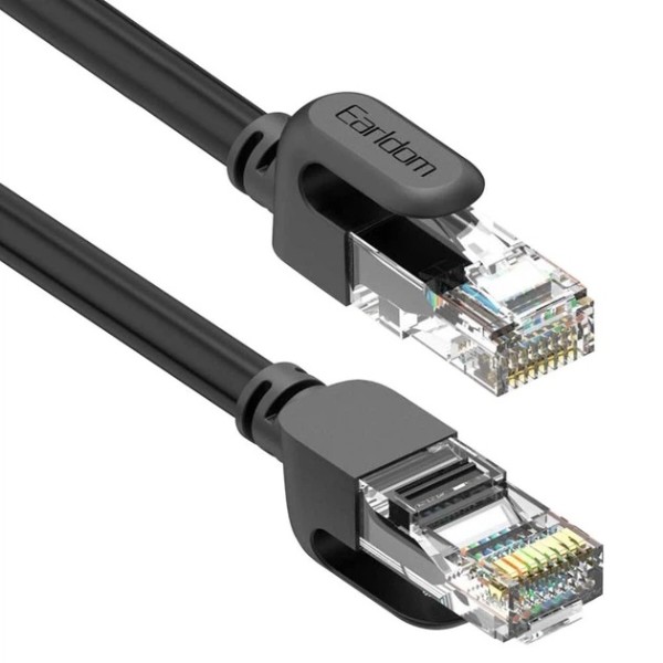Фото - Кабель патч-корд Earldom NW1 CAT6 UTP 26AWG (7/0.16CCA) 3m Black (IC-000006)