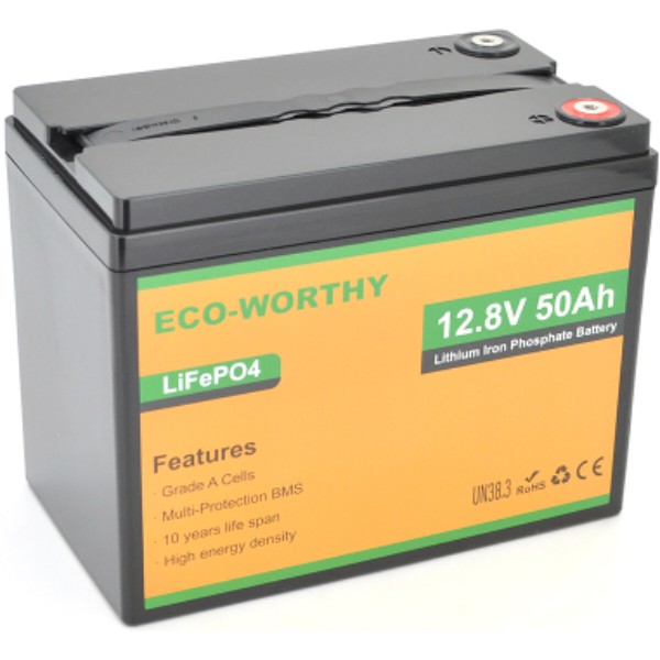 Фото - Аккумулятор для ИБП Eco-Worthy 12.8V 50Ah (Eco-Worthy-1250)