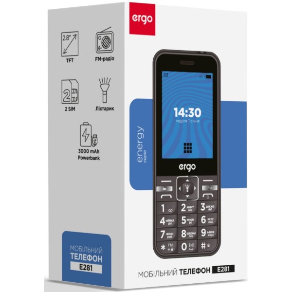 Фото - Мобильный телефон Ergo E281 Dual Sim Blue
