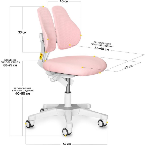 Фото - Кресло детское Evo-kids Mio Lite Pink (Y-208 KP)