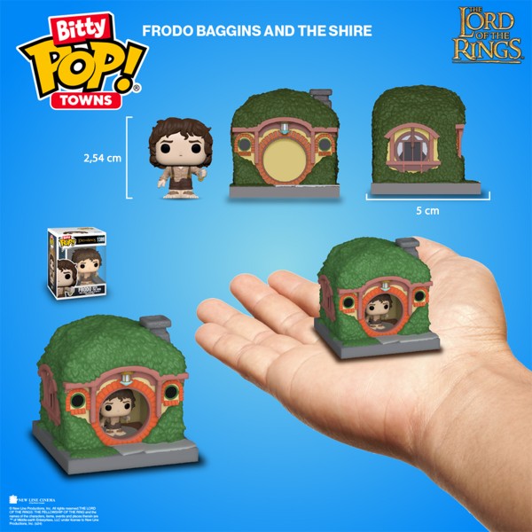 Фото - Коллекционная фигурка набор FUNKO BITTY POP! Town серии Властелин колец - ФРОДО БЭГГИНС И ХИЖИНА (83685)