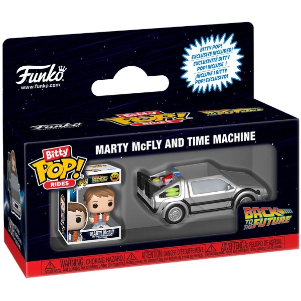 Фото - Коллекционная фигурка набор FUNKO BITTY POP! Ride серии Назад в будущее - МАРТИ И МАШИНА ВРЕМЕНИ (85521)