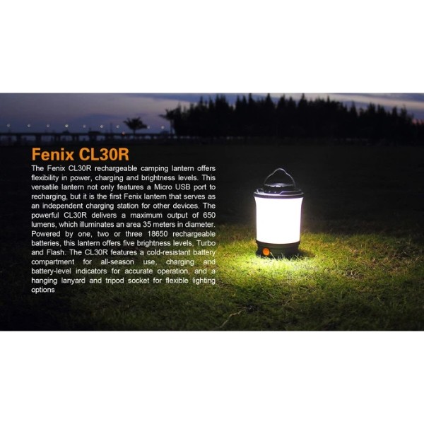 Фото - Ліхтар Fenix CL30R чорний (CL30R)