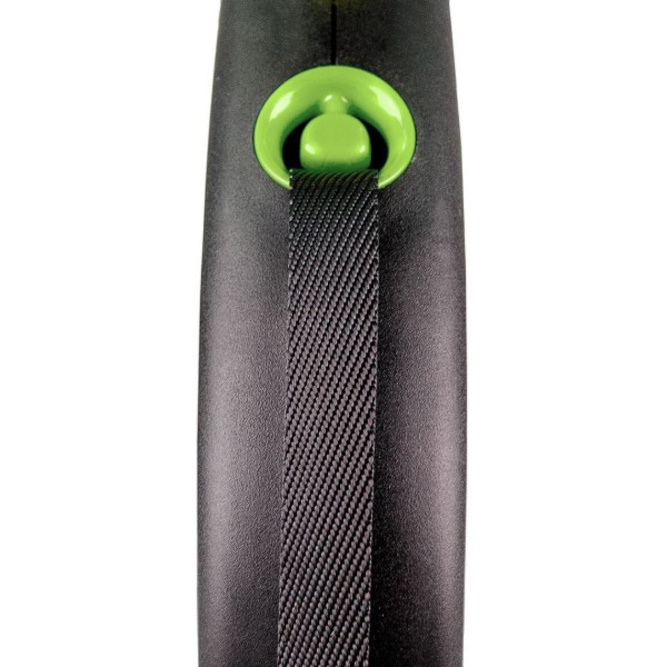 Фото - Повідець-рулетка стрічка для собак Flexi Black Design M 5 м Зелений (4000498034026)