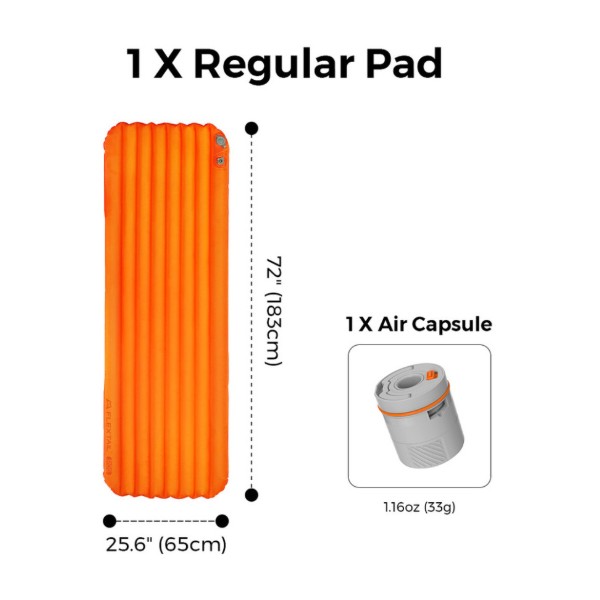 Фото - Туристичний килимок Flextail Tiny Slleeping Pad R05 AVS (6975755966656)