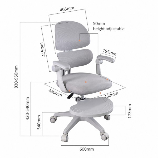 Фото - Крісло дитяче FunDesk Optima Grey