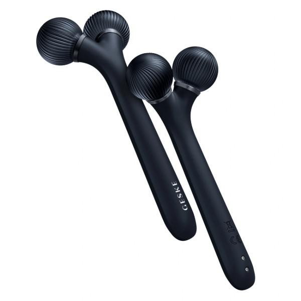Фото - Електронний звуковий ролик для обличчя GESKE Sonic Facial Roller 4 в 1 чорний (GK000040BK01)