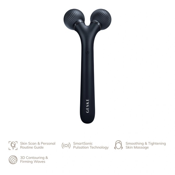 Фото - Електронний звуковий ролик для обличчя GESKE Sonic Facial Roller 4 в 1 чорний (GK000040BK01)