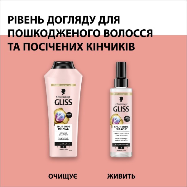 Фото - Шампунь женский GLISS Split Ends Miracle 250 мл (9000101287332)