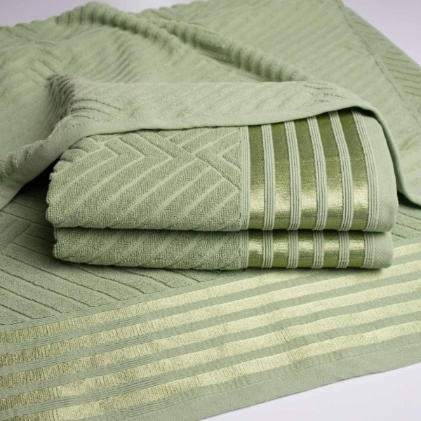 Фото - Полотенце банное GM Textile махровое Soft серо-зеленое 70х140