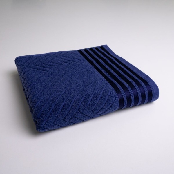 Фото - Полотенце банное GM Textile махровое Soft темно-синее 70х140