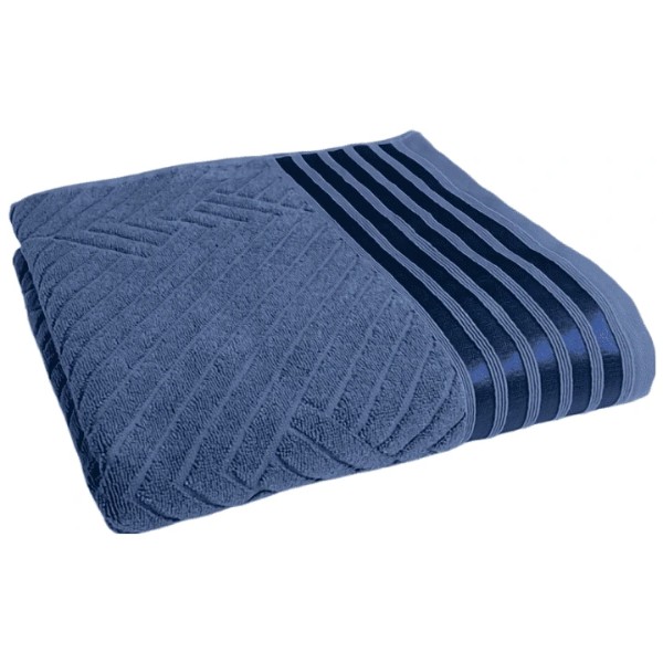 Фото - Полотенце банное GM Textile махровое Soft синее стальное 70х140