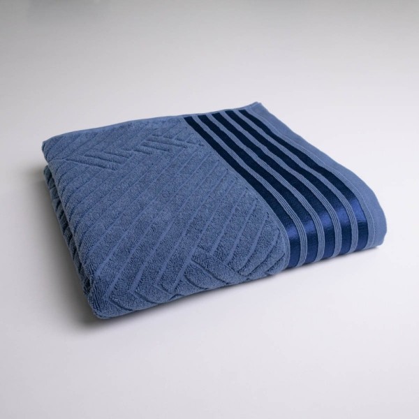 Фото - Полотенце банное GM Textile махровое Soft синее стальное 70х140