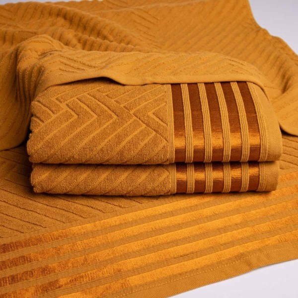 Фото - Рушник для обличчя GM Textile махровий Soft гірчичний 50х90