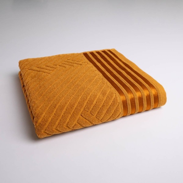 Фото - Полотенце банное GM Textile махровое Soft горчичное 70х140