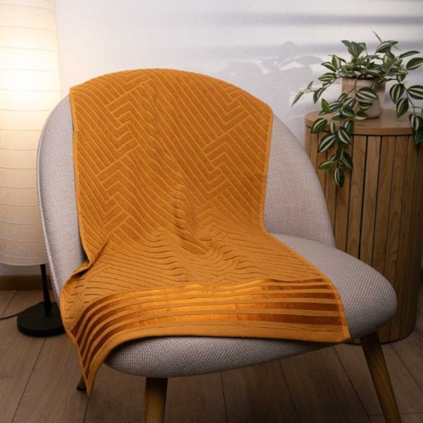 Фото - Полотенце банное GM Textile махровое Soft горчичное 70х140