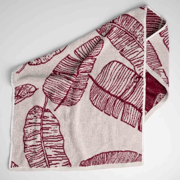 Фото - Рушник для рук GM Textile махровий бордовий  Перо 40х70