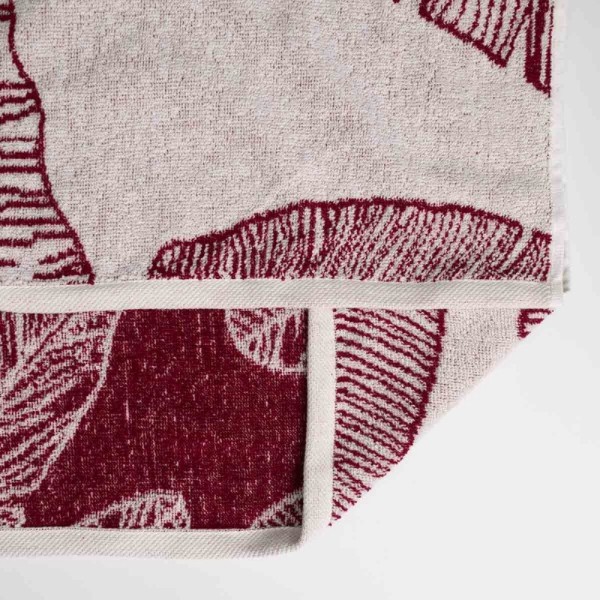 Фото - Рушник для обличчя GM Textile махровий бордовий Перо 50х90