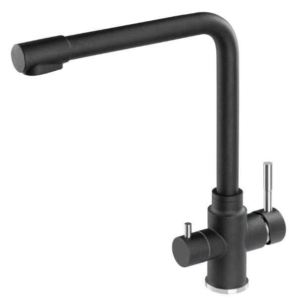 Фото - Смеситель кухонный GRANADO Badalona LUX black shine