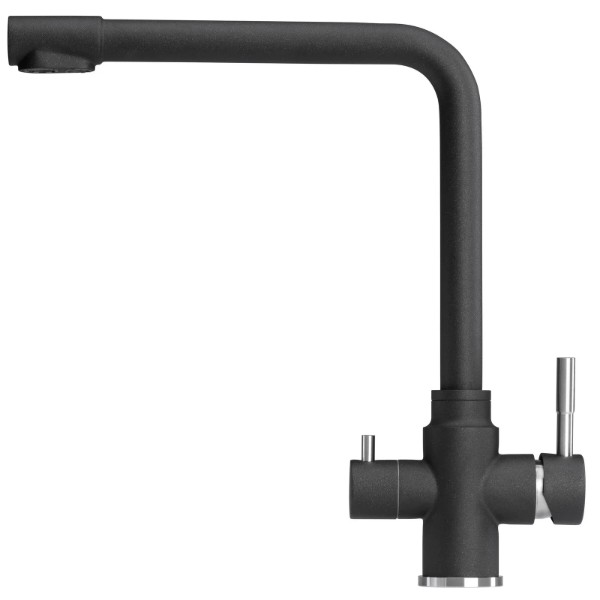 Фото - Смеситель кухонный GRANADO Badalona LUX black shine