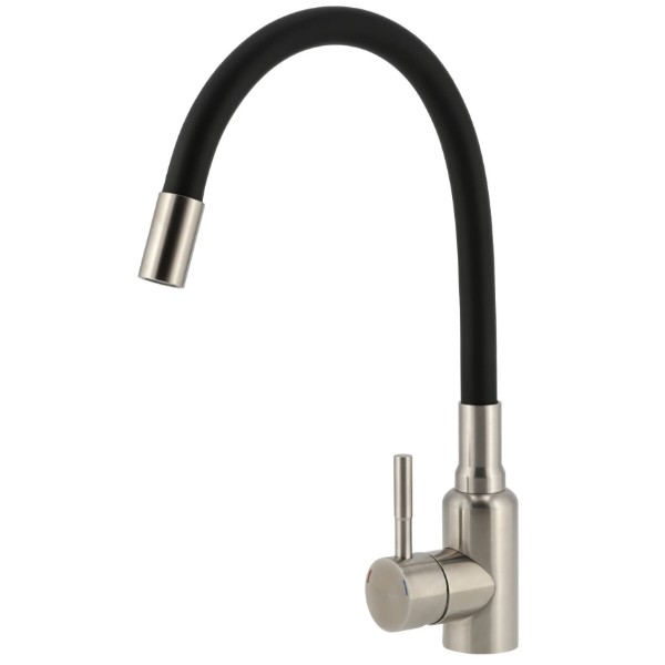 Фото - Смеситель кухонный GRANADO Burela inox black