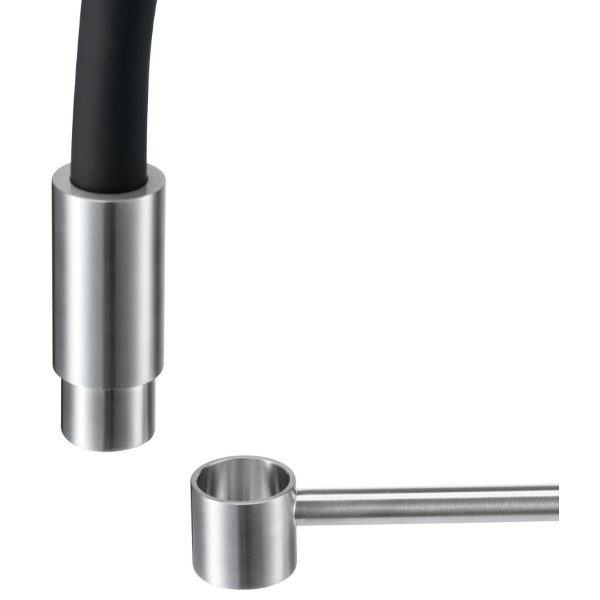 Фото - Смеситель кухонный GRANADO Hontoba inox black