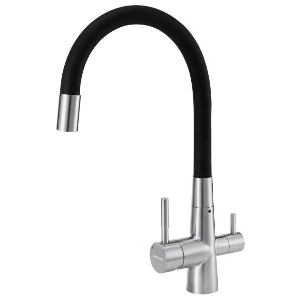 Фото - Смеситель кухонный GRANADO Lerma inox black