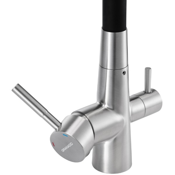 Фото - Смеситель кухонный GRANADO Lerma inox black