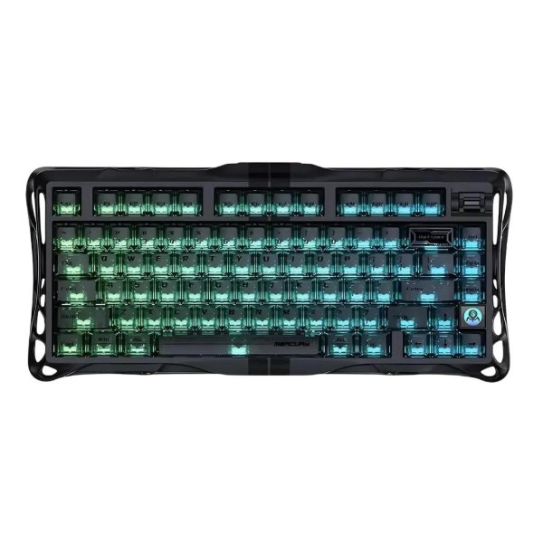 Фото - Клавиатура проводная игровая GravaStar Mercury V75 80keys, Magnetic Jade Pro, 8K, USB-A, RGB, Stealth Black (GSV75_XTAL_BLK)
