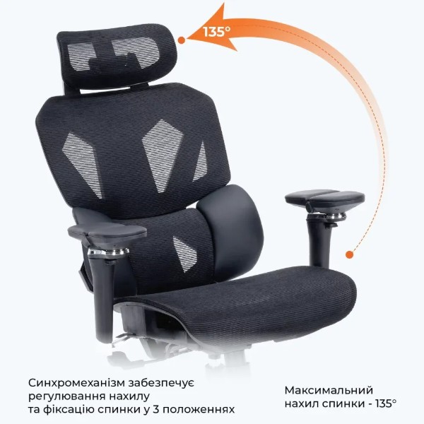 Фото - Крісло для геймерів GamePro EDGE GC820MB Black