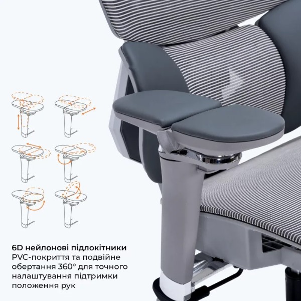 Фото - Крісло для геймерів GamePro EDGE GC820MG Grey