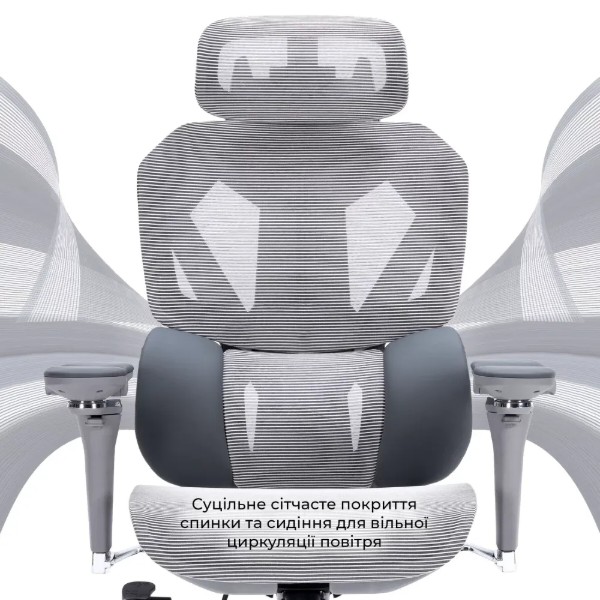 Фото - Крісло для геймерів GamePro EDGE GC820MG Grey