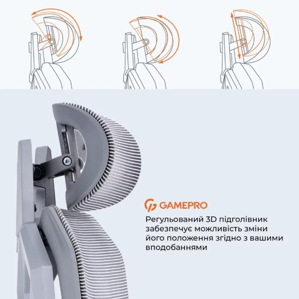 Фото - Крісло для геймерів GamePro EDGE GC820MG Grey
