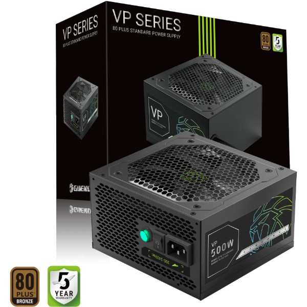 Фото - Блок питания для ПК Gamemax 500W, 80+ Bronze (VP 500S BK)