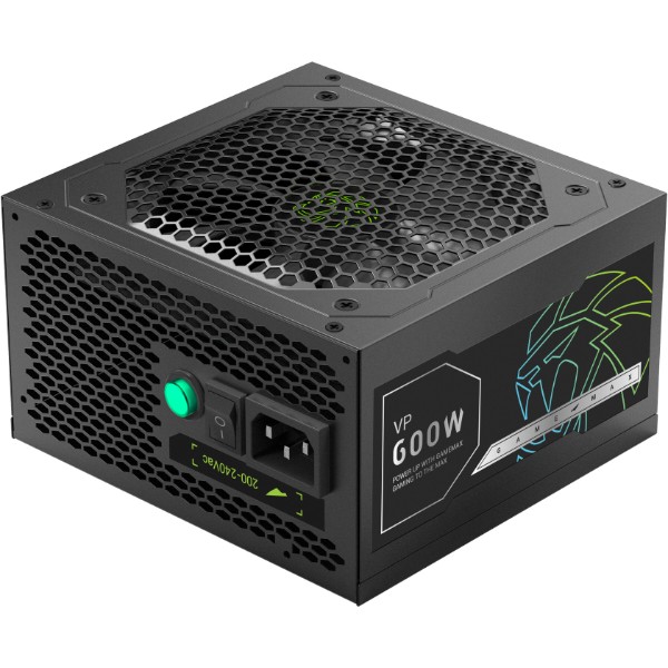 Фото - Блок питания для ПК Gamemax 600W, 80+ Bronze (VP 600S BK)