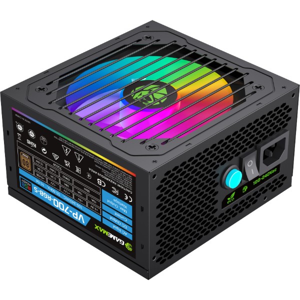 Фото - Блок питания для ПК Gamemax 700W, 80+ Bronze (VP 700S BK-RGB)