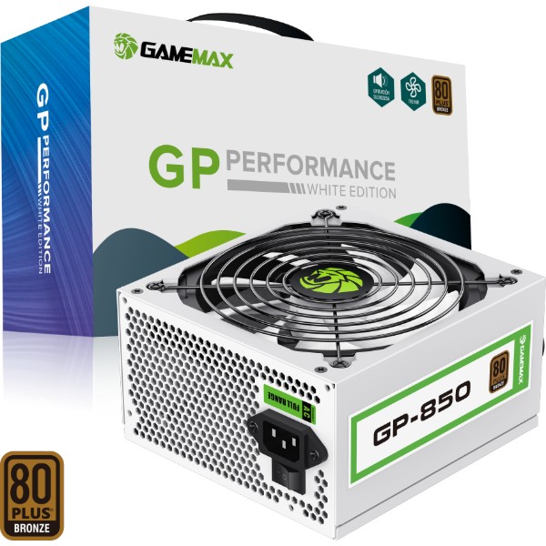 Фото - Блок питания для ПК Gamemax 850W, 80+ Bronze (GP-850 White)