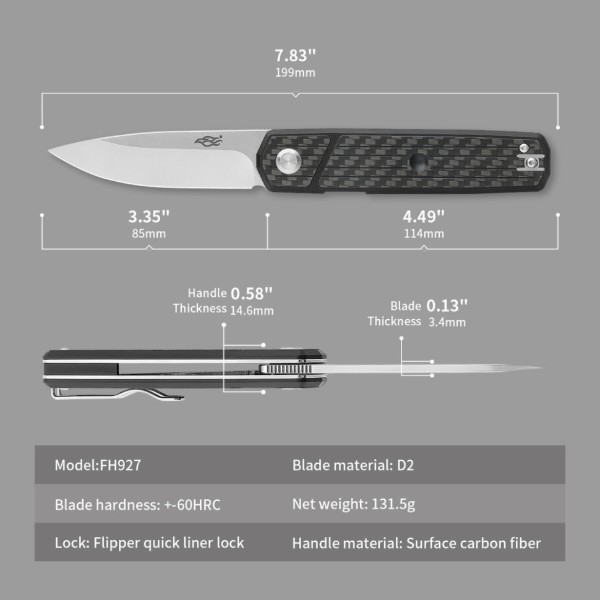 Фото - Нож туристический Ganzo FH927-CF