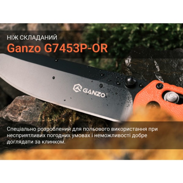 Фото - Ніж туристичний Ganzo G7453-OR