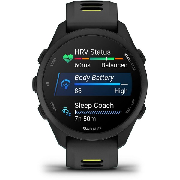 Фото - Смарт-годинник Garmin Forerunner 170 Music GPS, WiFi, Black/Amp Yellow (010-03920-10)