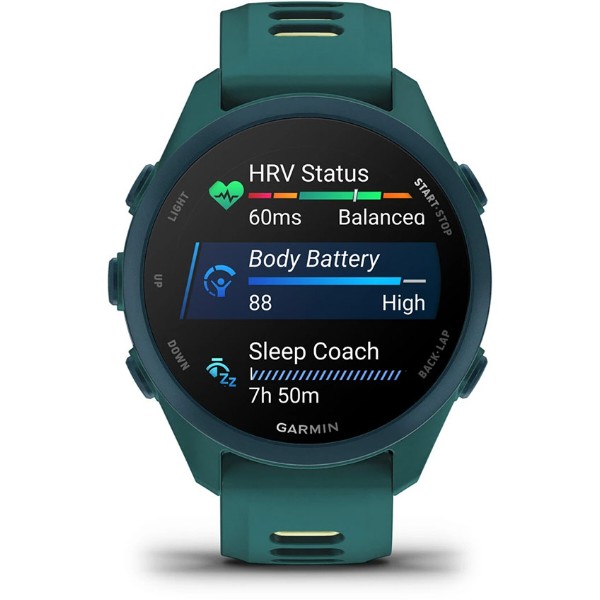 Фото - Смарт-годинник Garmin Forerunner 170 Music GPS, WiFi, Teal Green/Citron (010-03920-12)