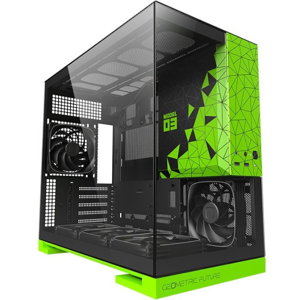 Фото - Корпус Geometric Future Model 3F Glass без БЖ (GEO-M3F-BNV) Black/Green