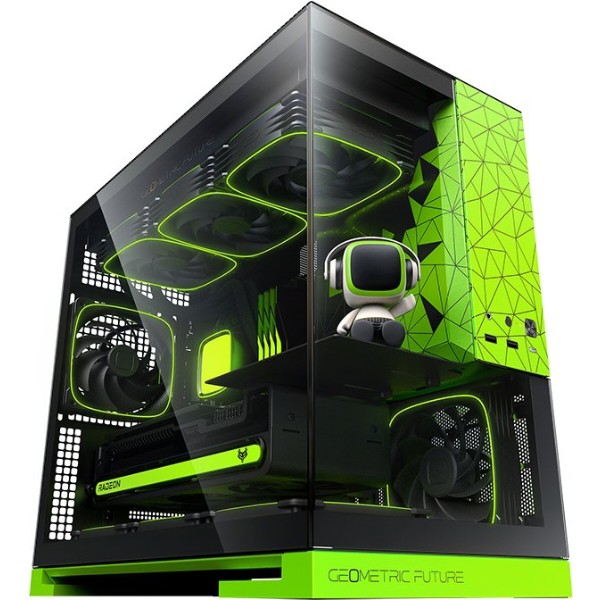 Фото - Корпус Geometric Future Model 3F Glass без БЖ (GEO-M3F-BNV) Black/Green