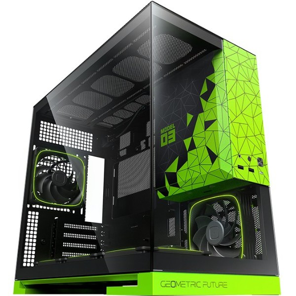 Фото - Корпус Geometric Future Model 3F Glass без БЖ (GEO-M3F-BNV) Black/Green
